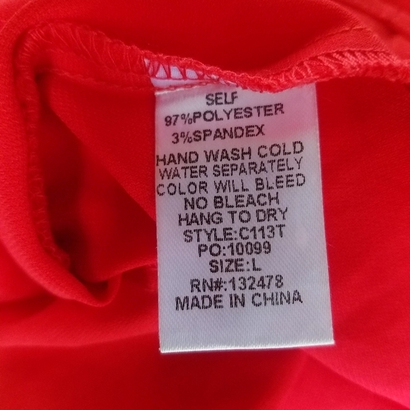 The impeccable pig red tie front tank top - Picture 6 of 7